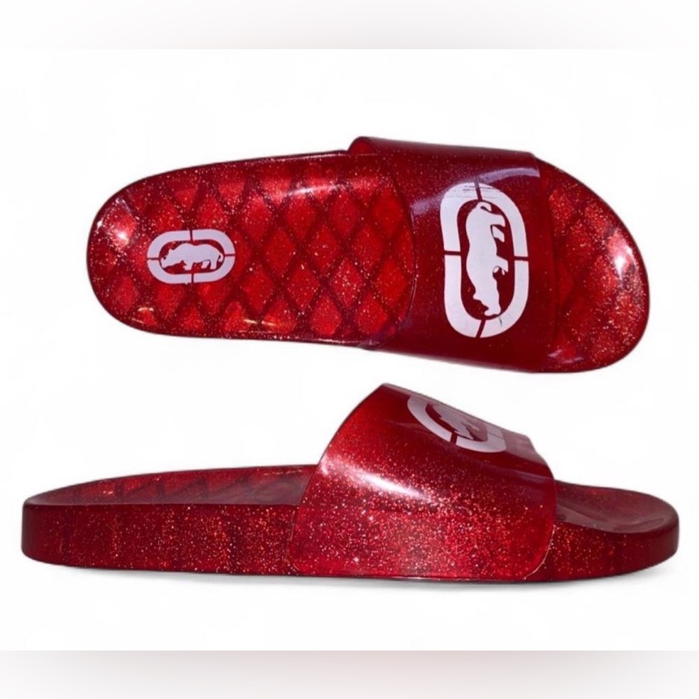 Ecko Unltd. Red Sparkle Slides